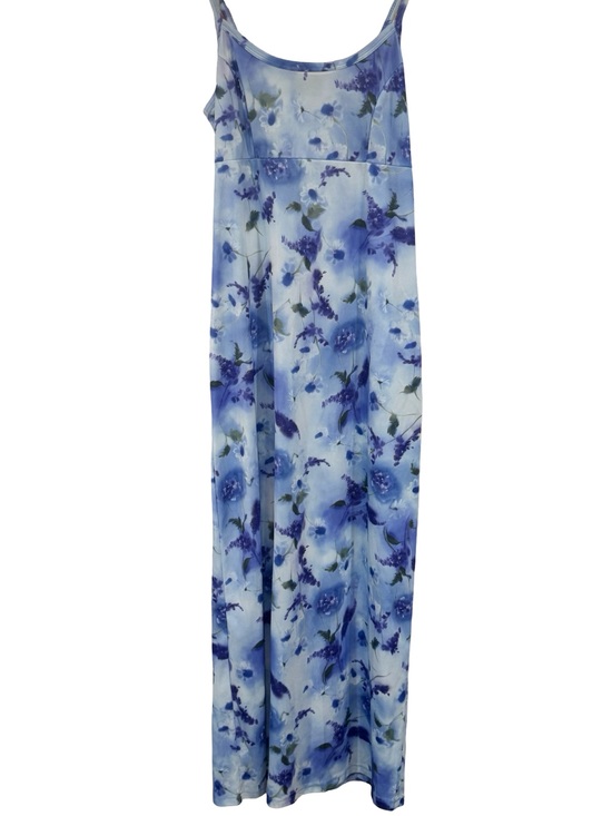 Candy Rocket Dresses & Skirts - 🪻🦋 VINTAGE Y2K Blue Floral Maxi Slip Dress with Spaghetti Straps 🦋🪻